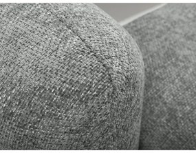 Sivá ženilková rozkladacia/s úložným priestorom rohová pohovka (pravý roh/s leňoškou) Mele – Makamii