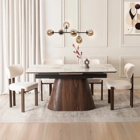 PROXIMA.store - Rozkladací jedálenský stôl LIZBONA FARBA: čierna, konštrukcia: orech