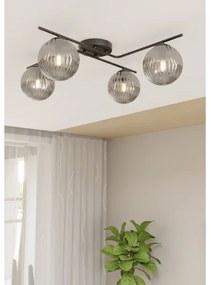 Stropné svietidlo VESPA 4xE14/10W/230V čierna/šedá