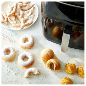 Čierna teplovzdušná fritéza EASY FRY&amp;GRILL STEAM+ FW201815 – Tefal