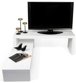 Biely variabilný stolík TemaHome Cliff Walnut