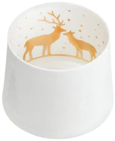 Räder Biely porcelánový svietnik HIRSCH