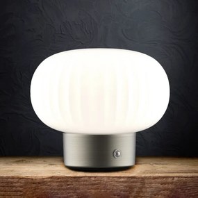 LED Stmievateľná dotyková stolná lampa LATTE LED/1,8W/5V USB 2000 mAh chróm/biela