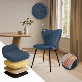 Jedálenská stolička Maika látka - modrá