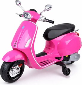 JOKOMISIADA Elektrický skúter VESPA na batériu pre deti s melódiami PA0344 ružový