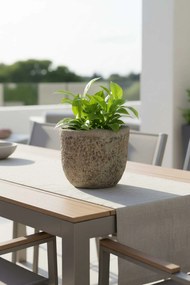 Okrúhly kvetináč LONDA, vláknocement, 25x22 cm, sivý