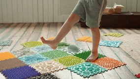 OrtoNature Masážne ortopedické podložky súprava 8 ks - pastelové