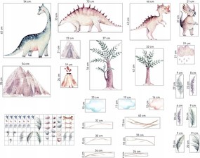 Nálepka na stenu svet dinosaurov