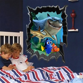 Veselá Stena Samolepka na stenu na stenu Hľadá sa Nemo a Dory
