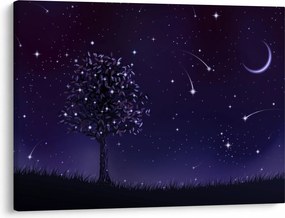 Obraz - Noc zachytená ilustrácou (70x50 cm)