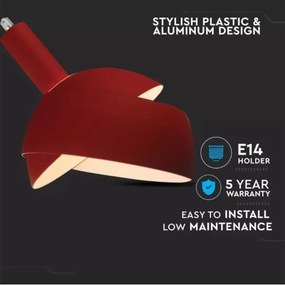 Luster na lanku 1xE14/60W/230V červená