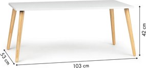 Bestent Konferenčný stolík White Edge 100cm