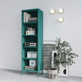 Knižnica do obývačky MARIO, 500 x 1800 x 350 mm, Modern: morská farba