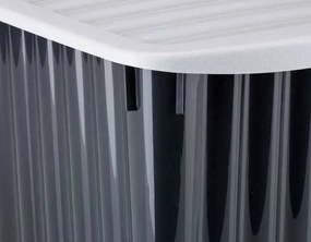 Úložný box s vekom 30x16 cm, čierny, recyklovatelný  plast