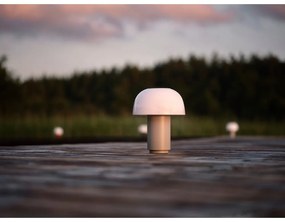 Sivá hliníková LED stmievateľná stolová lampa (výška 22 cm) Harvest – Zone