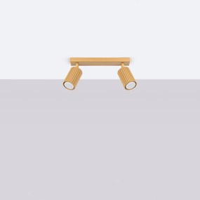 Bodové svietidlo Karbon, 2x zlaté kovové tienidlo, (možnosť polohovania)