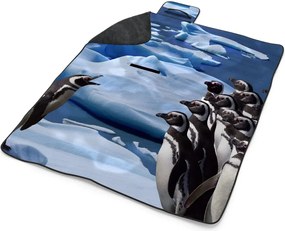 Sablio Plážová deka Tučniaky: 200x140 cm