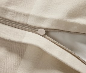 Posteľná bielizeň z luxusného flanelu, s béžovými prúžkami, štandardná veľkosť