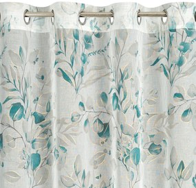 ZÁVES NA KRÚŽKOCH AVA 140X250 CM LISTY