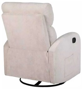 LuxuryForm DESIGN Televízne kreslo BRUNO otočné s polohovaním - béžové