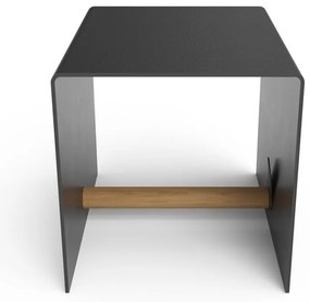 Čierny dekoratívny kovový/z eko kože úložný box 32x38x31 cm Bull – LIND DNA