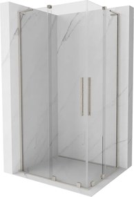 Mexen Velar L Duo, sprchový kút s posuvnými dverami 100 x 90 cm, 8mm číre sklo, brúsená oceľ, 871-100-090-02-03-97