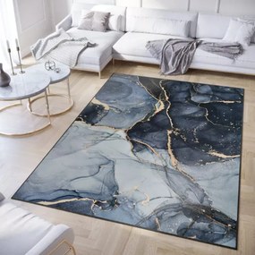 Koberec CRYSTAL PRINT CR-6 sivý / čierny