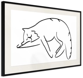Artgeist Plagát - Cat's Dreams [Poster] Veľkosť: 60x40, Verzia: Čierny rám s passe-partout