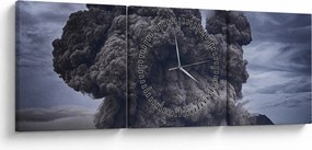 Obraz - Sopečná erupcia (s hodinami) (90x30 cm)