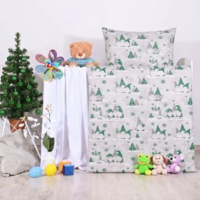 Vianočné obliečky Buddy zelené EMI, Detský set 90x130 + 45x65