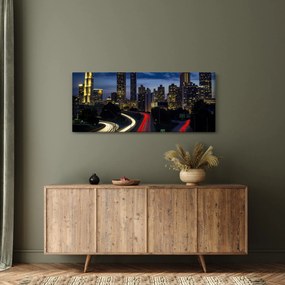 Obraz nočného mesta (120x50 cm)