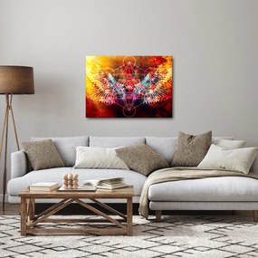 Obraz - Merkaba s krídlami, abstrakcia (70x50 cm)