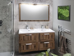 Sapho Sapho, AMIA dvojumývadlová skrinka 119x60x45cm, dub Texas, AM120-2020