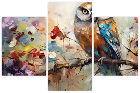 Obraz - Maľovaná sova (90x60 cm)