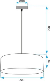 Toolight Toolight, stropné svietidlo 1xE27 APP1333-1CP, čierna-zlatá, OSW-00949