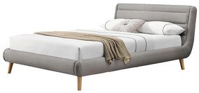 Posteľ Elanda 140 svetlosivá/prírodná