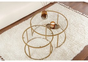 Súprava konferenčných stolíkov Aurum Gold 80 cm, 2 ks