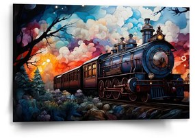 Sablio Obraz Parná lokomotíva v kúzelnej krajine - 60x40 cm