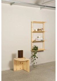 Nástenná knižnica z borovicového dreva v prírodnej farbe 66x127 cm Groove – Karup Design