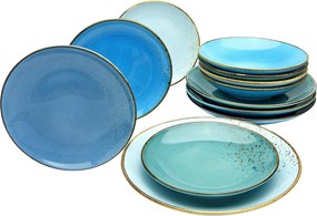 XXXLutz KOMBINOVANÝ SERVIS NATURE COLLECTION AQUA 12-dielne Creatable - Online Only bytové doplnky - 007768092901