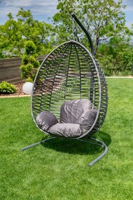 AKCIA Svetlosivé závesné kreslo bez stojana NARS II. akosť