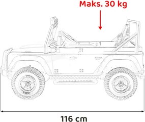 Elektrické autíčko Land Rover Defender 110 SVX červené