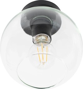 Stropné svietidlo BLACK MESH small short - kov/sklo - čierne