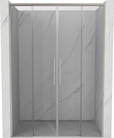 Mexen Rox, posuvné sprchové dvere 140 cm, 8mm číre sklo, oceľový profil, 8C2-140-002-97-00