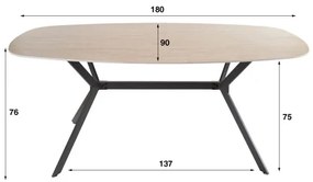 Jedálenský stôl 45-65 180x90cm Ceramik Travertín  - Komfort-nábytok