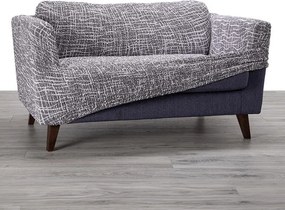 Bielastické poťahy GRAFITI NOVÉ antracit kreslo (š. 60 - 110 cm)