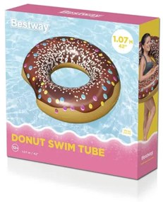 Kruh na plávanie Bestway 36118 Donut hnedý 107cm