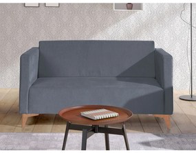 Moderná pohovka Denim 2, Dostupné poťahy: Solo 260, Farby nožičiek: lesk chróm