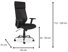 Kancelářská židle Q-211 černá
