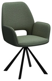 Tmavozelená jedálenská stolička s podrúčkami Graham – Actona